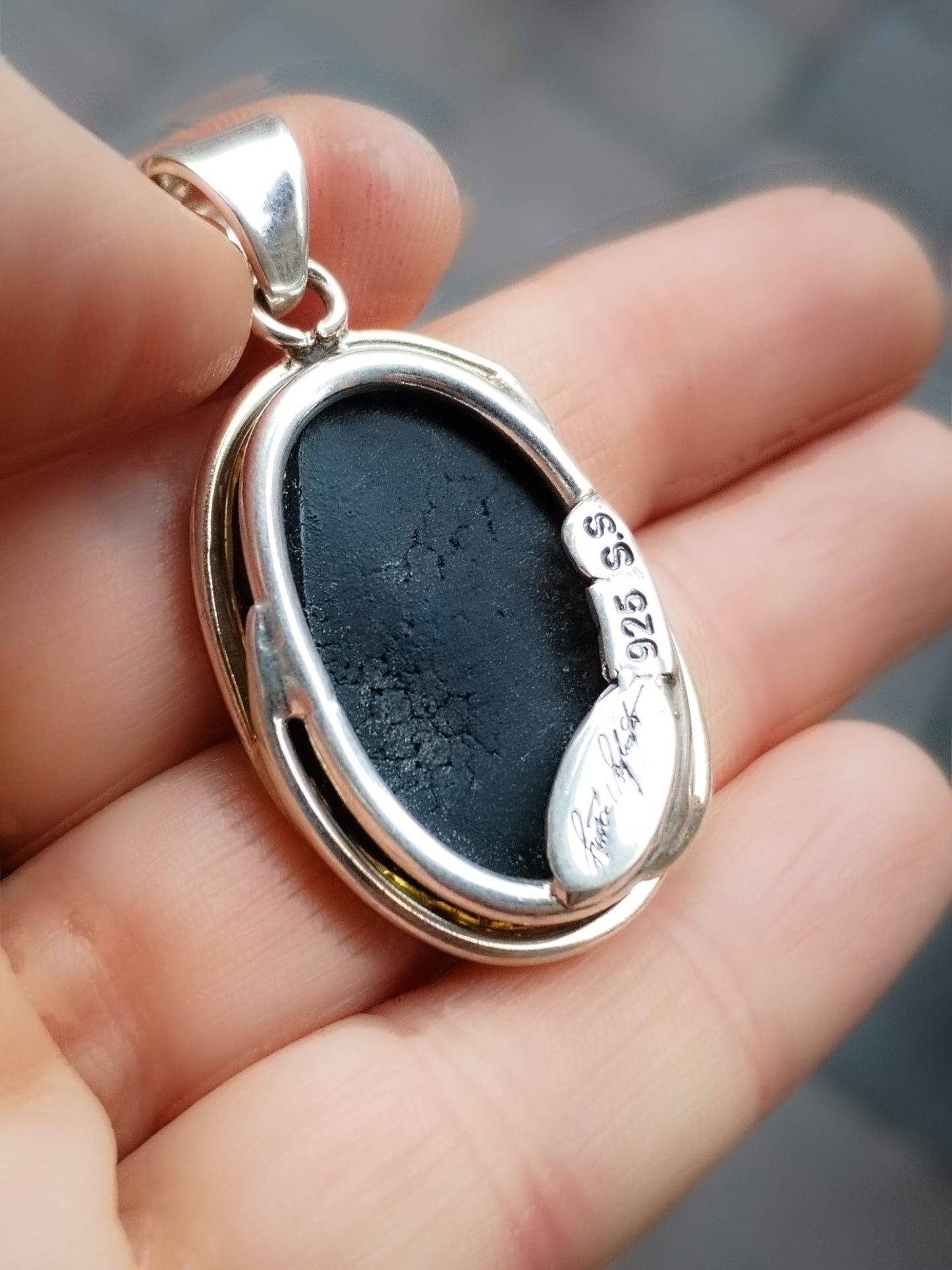 Colgante de Ámbar y Plata de ley