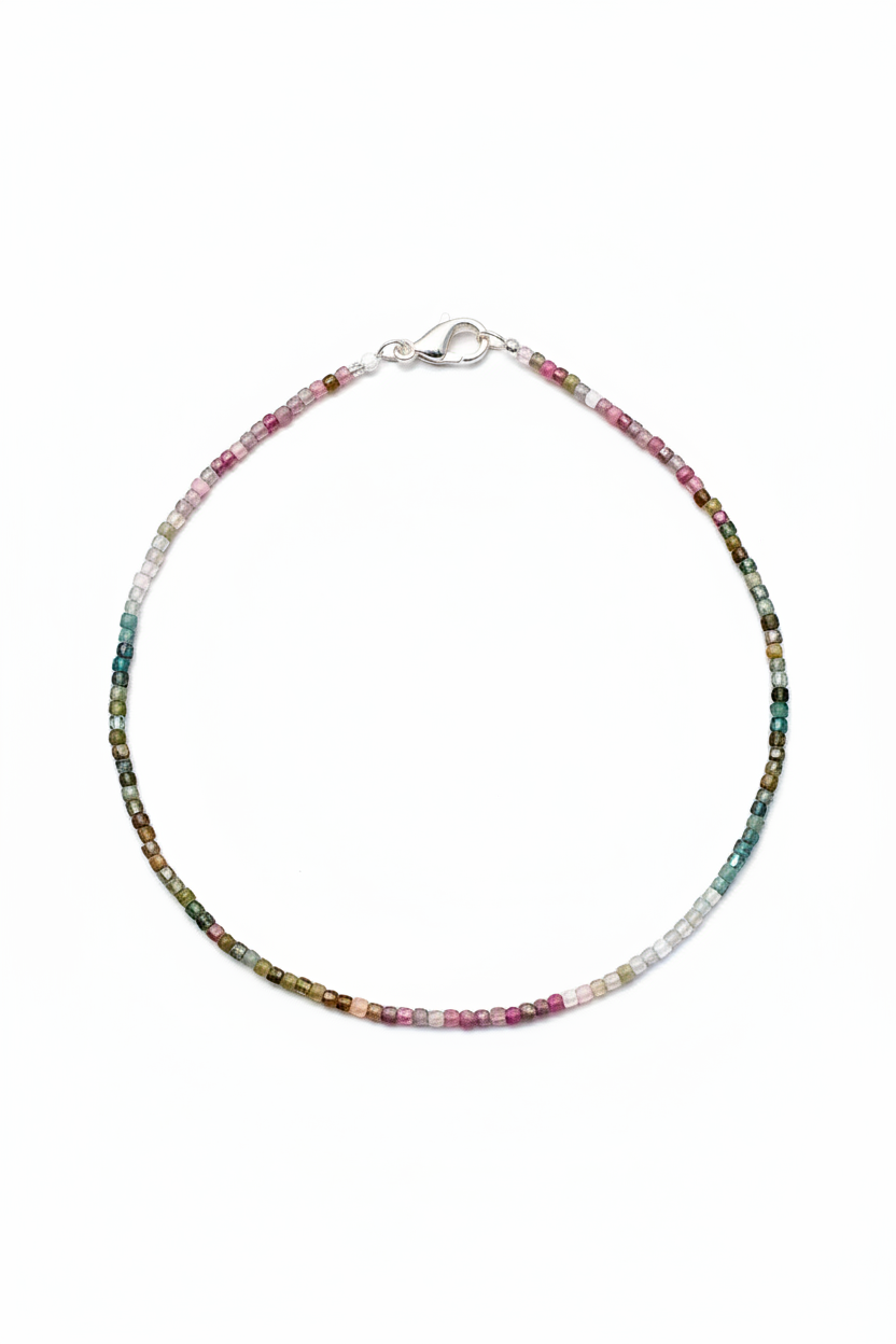 Conjunto collar y pulsera de Turmalina de Colores