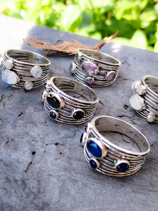 Anillos de Diseño con Minerales. Modelo 223574
