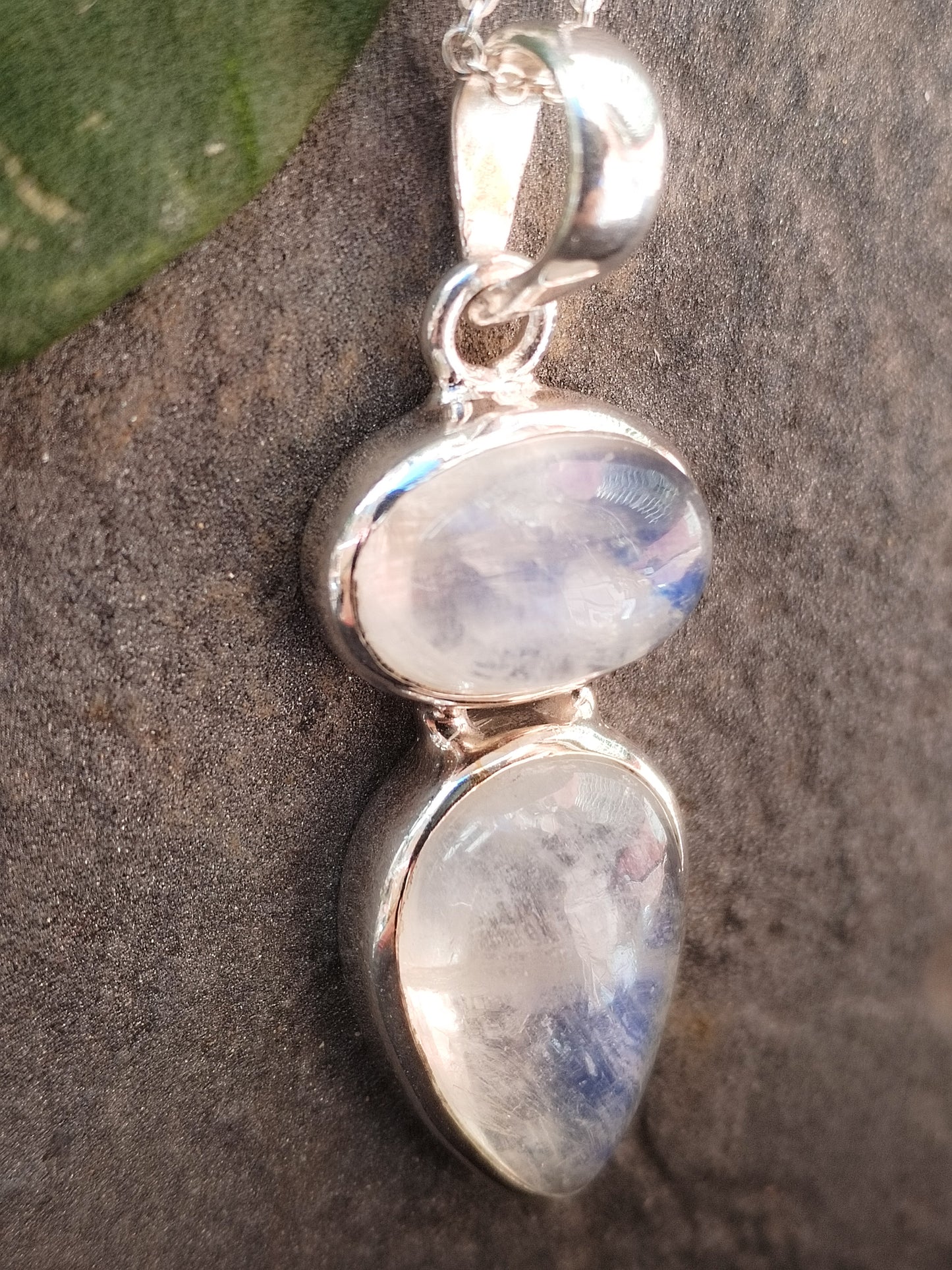 Colgante de Piedra luna y Plata de ley