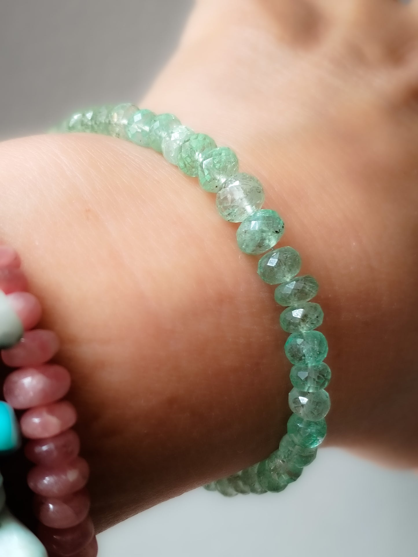 Pulsera de Aguamarina tallada extra