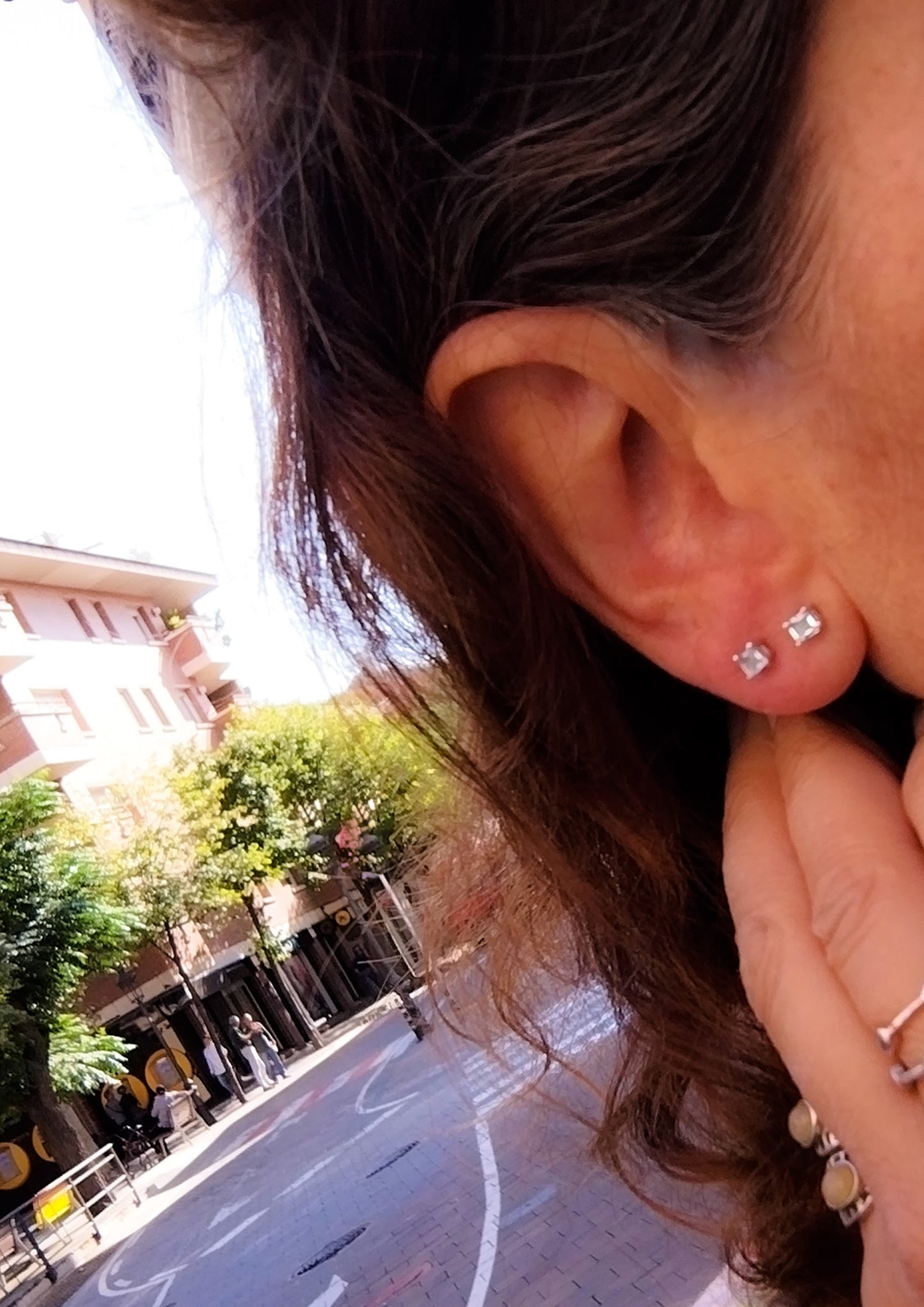 Pendientes de topacio azul