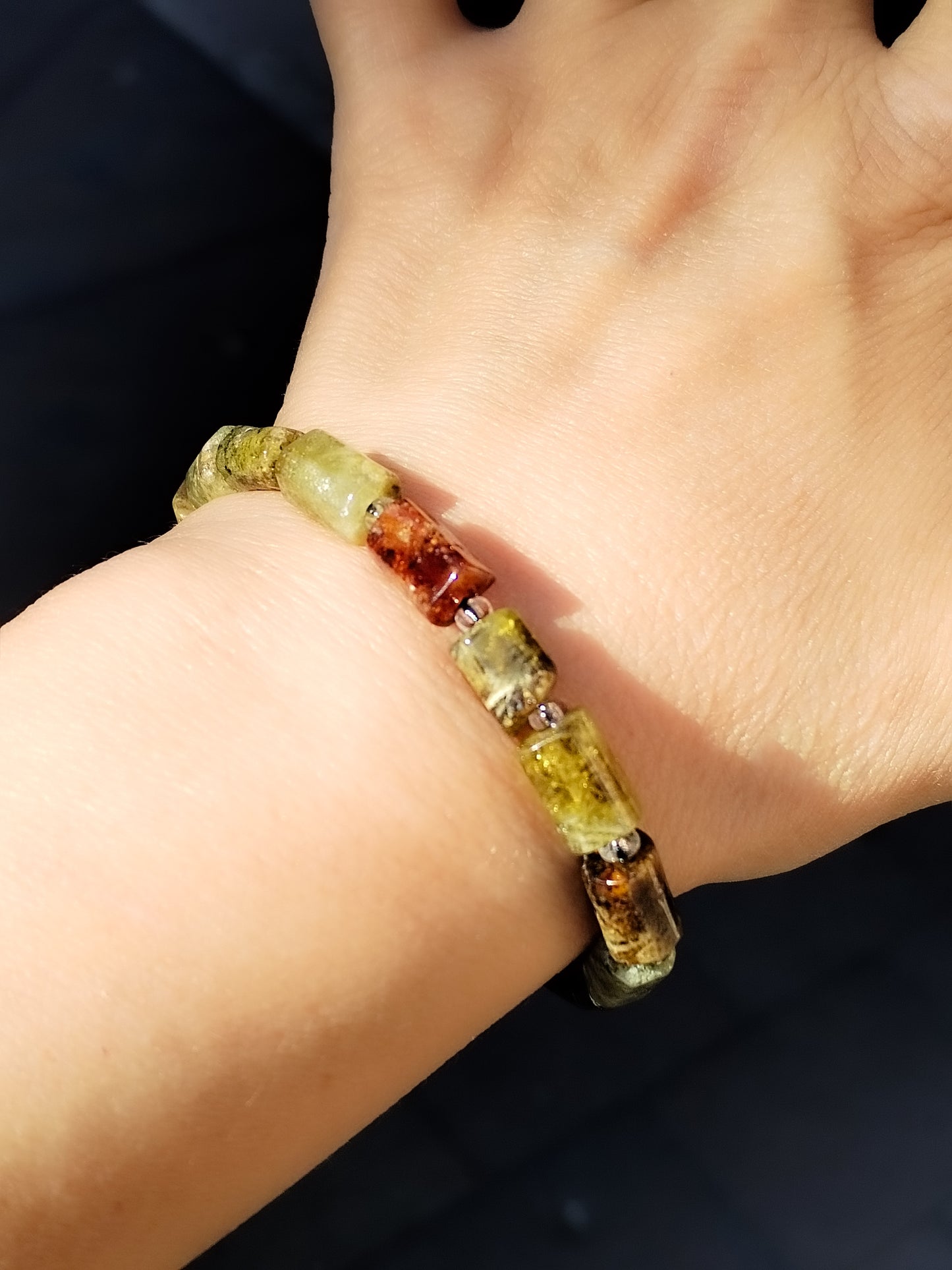 Pulsera de Granate verde