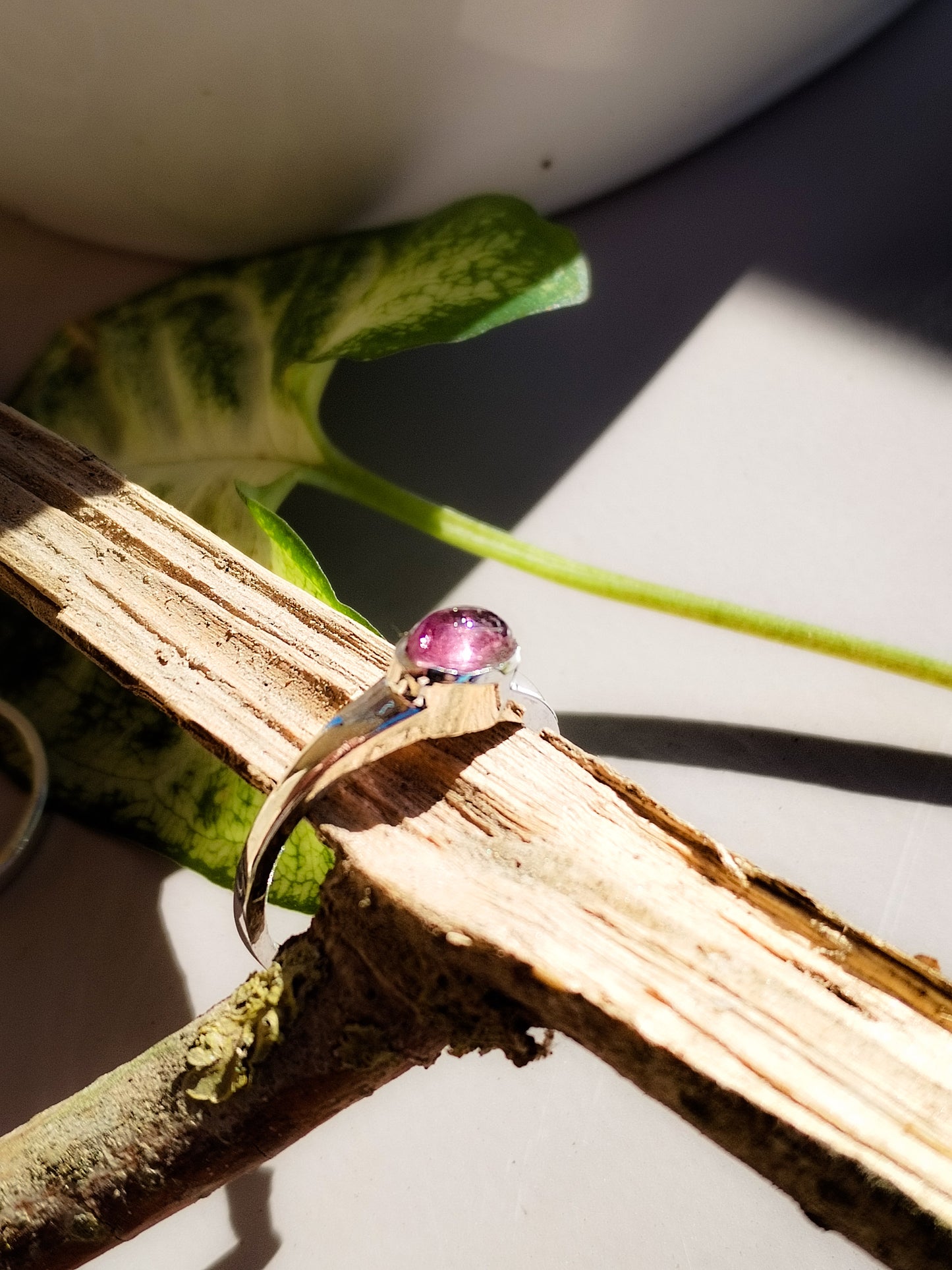 Anillo de Plata de ley y Turmalina
