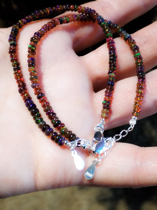 Pulsera de Ópalo Negro auténtico