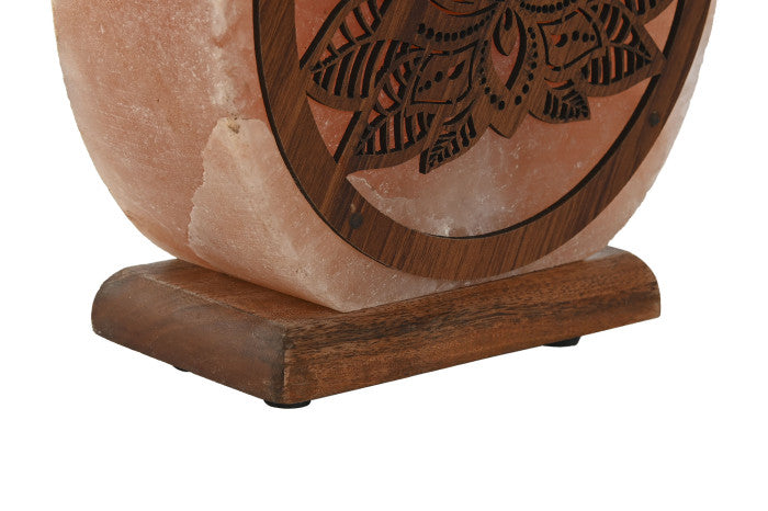 LAMPARA FLOR DE LOTO SOBREMESA SAL DEL HIMALAYA 16X7X18 3,5 KG