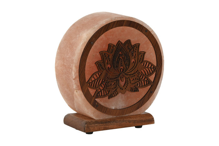 LAMPARA FLOR DE LOTO SOBREMESA SAL DEL HIMALAYA 16X7X18 3,5 KG