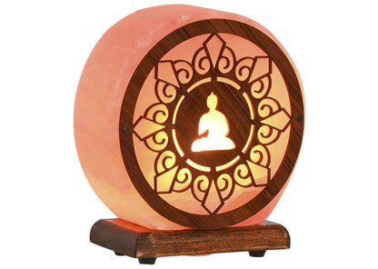 LAMPARA BUDA SOBREMESA SAL DEL HIMALAYA 16X7X18 3,5 KG,