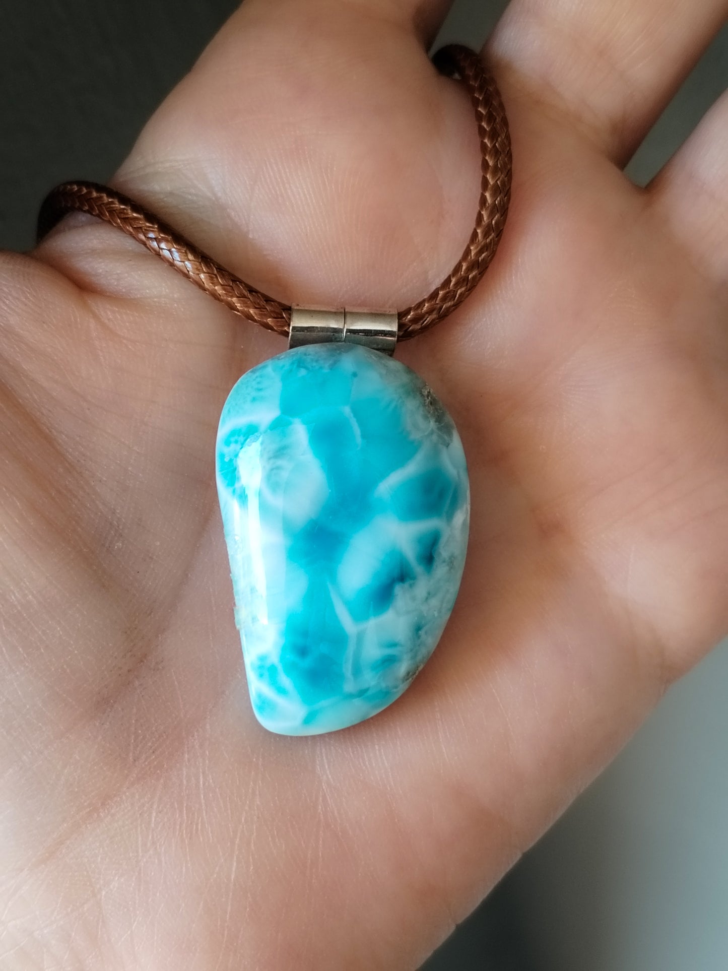 Colgante de Larimar extra de Santo Domingo