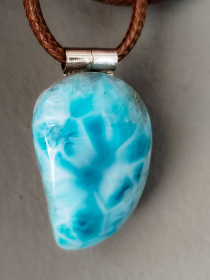 Colgante de Larimar extra de Santo Domingo