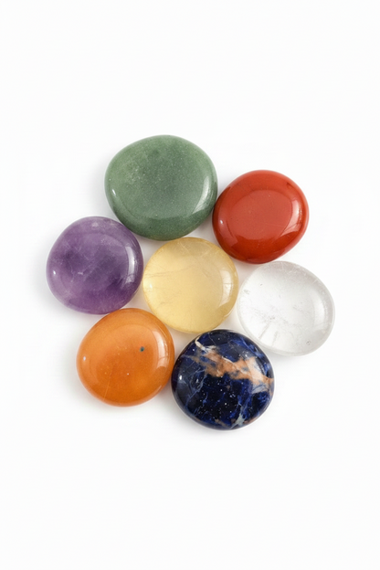 Juego de Chakras con rodados planos 35x40mm