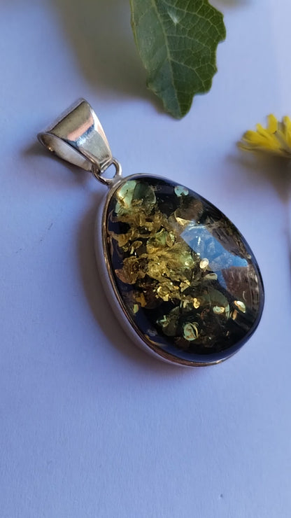 Colgante de Ámbar y Plata de ley