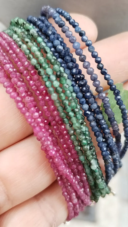 Pulsera de Rubí con cierre de plata de ley