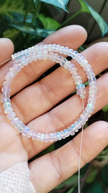 Pulsera de ópalo blanco Súper Extra