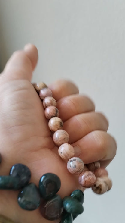 Pulsera de Rodocrosita bola 8mm