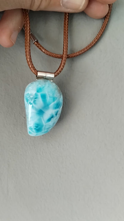 Colgante de Larimar extra de Santo Domingo