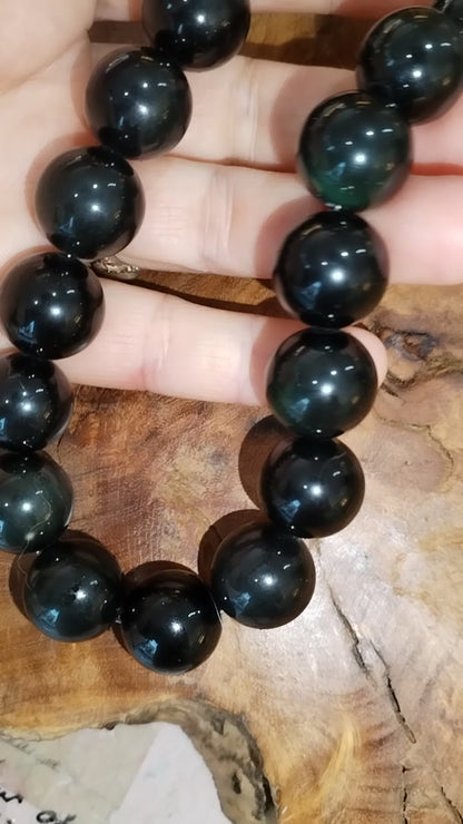 Collar de Obsidiana arcoíris