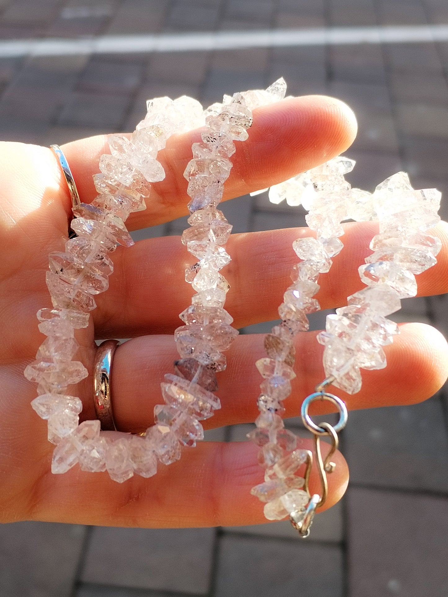 Collar de Diamantes Herkimer auténticos