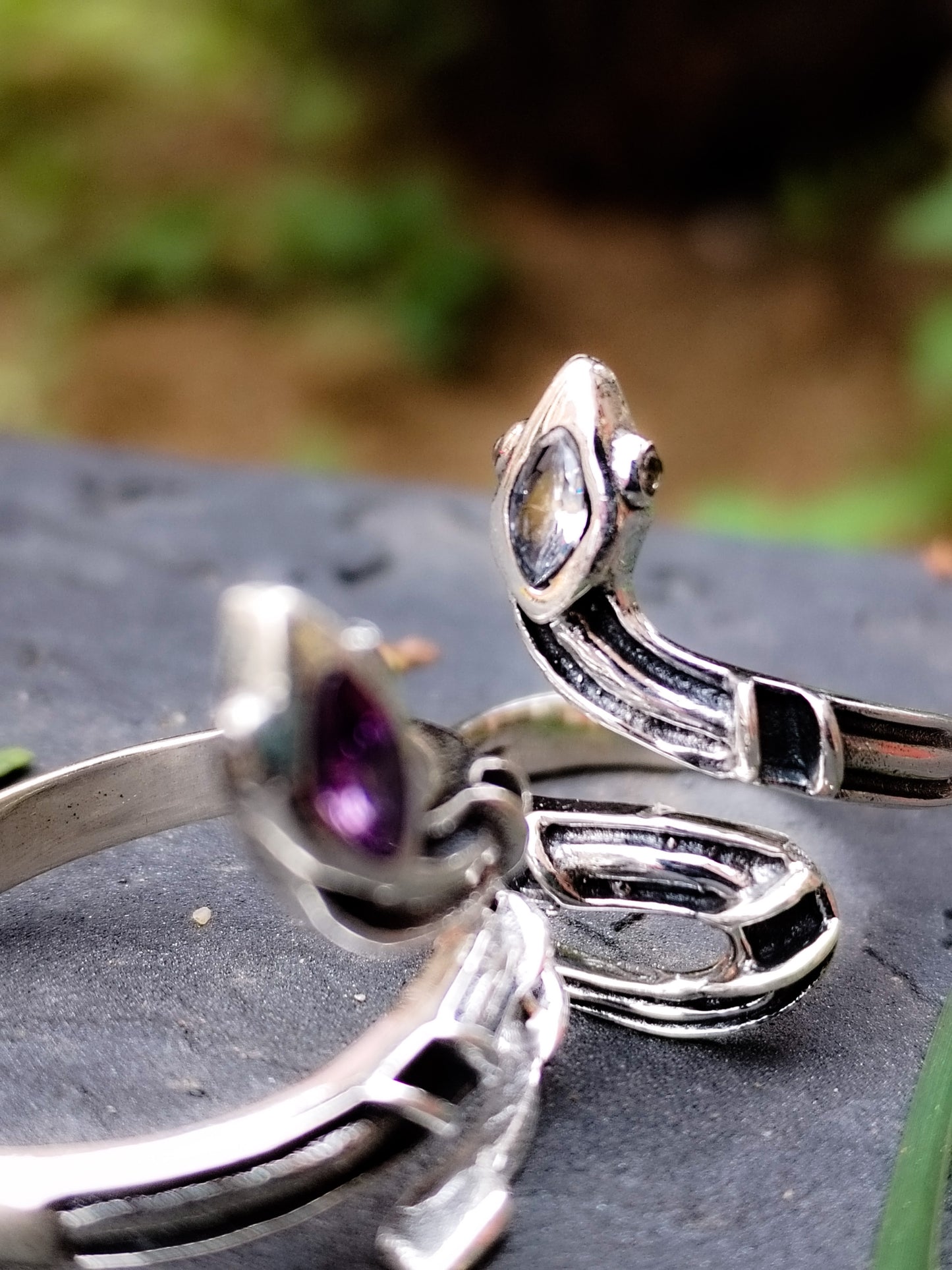 Anillos de diseño Serpiente plata de ley