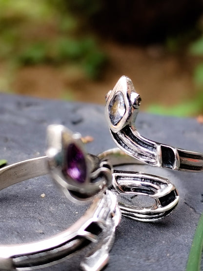 Anillos de diseño Serpiente plata de ley