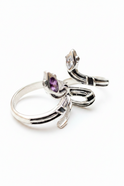 Anillos de diseño Serpiente plata de ley