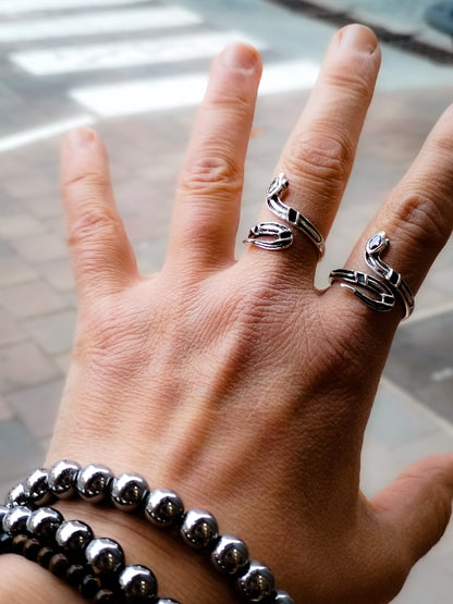 Anillos de diseño Serpiente plata de ley