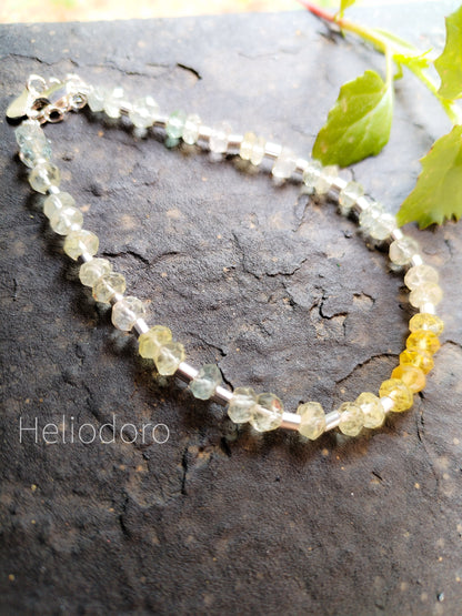 Pulsera de Heliodoro y Plata de Ley