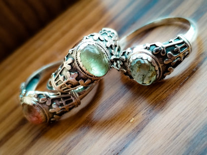 Anillo de Turmalina de Colores y plata de ley