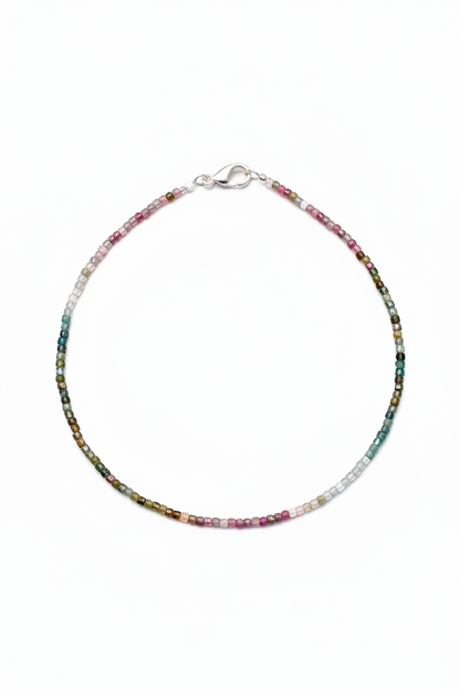 Conjunto collar y pulsera de Turmalina de Colores