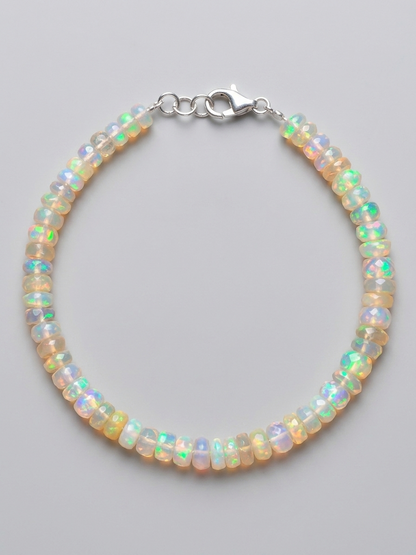 Pulsera de ópalo blanco Súper Extra
