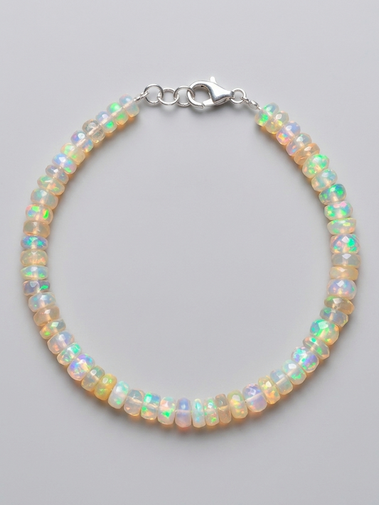 Pulsera de ópalo blanco Súper Extra