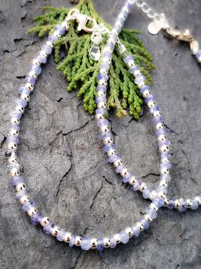 Pulsera de Tanzanita y Plata de Ley