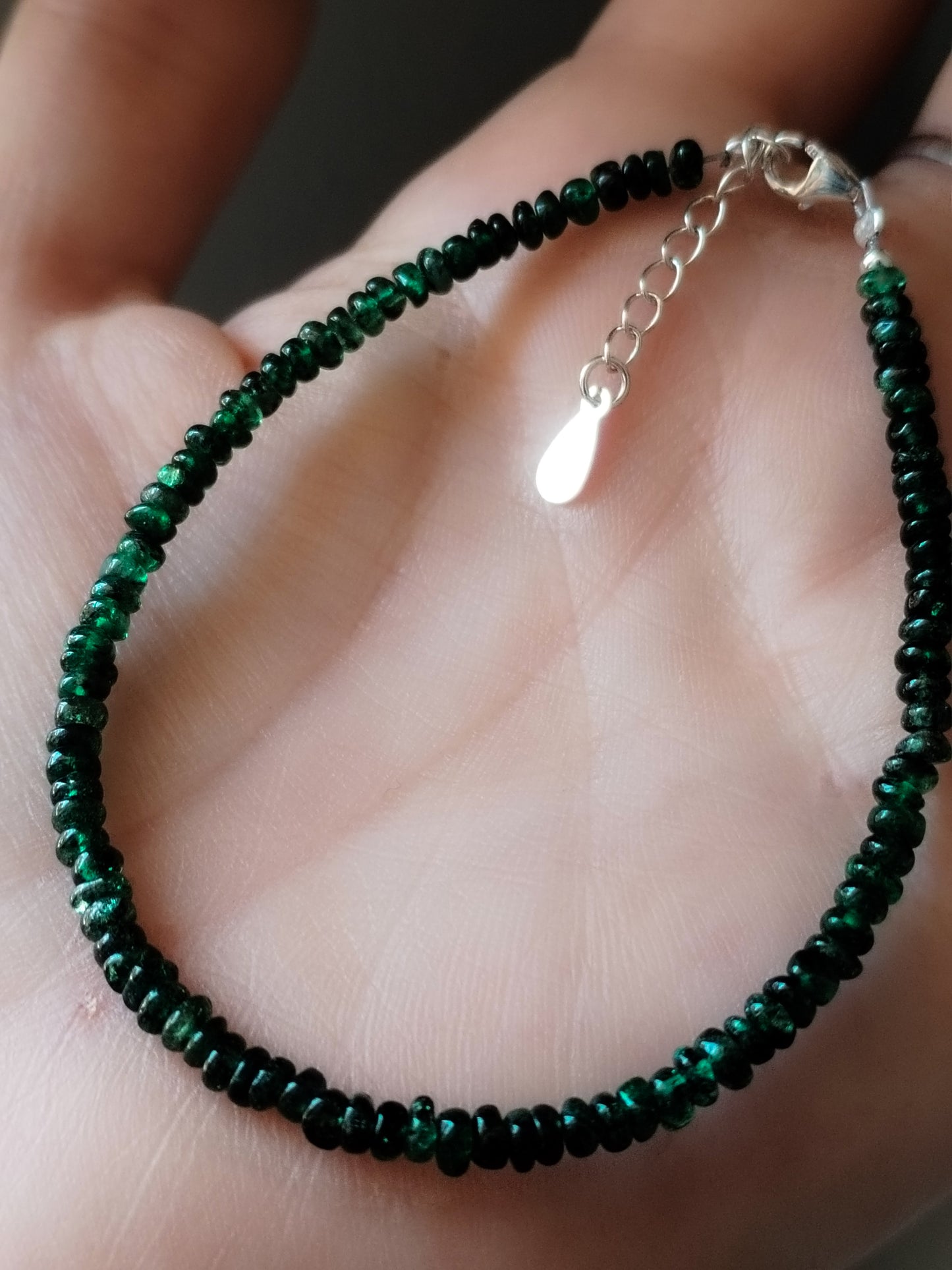 Pulsera de Esmeraldas de Zambia calidad AAA