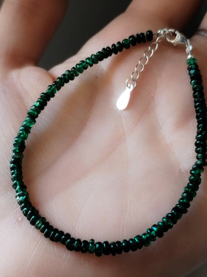 Pulsera de Esmeraldas de Zambia calidad AAA
