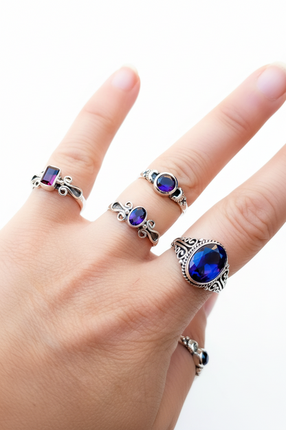 Anillos en piedras preciosas. Colección 887