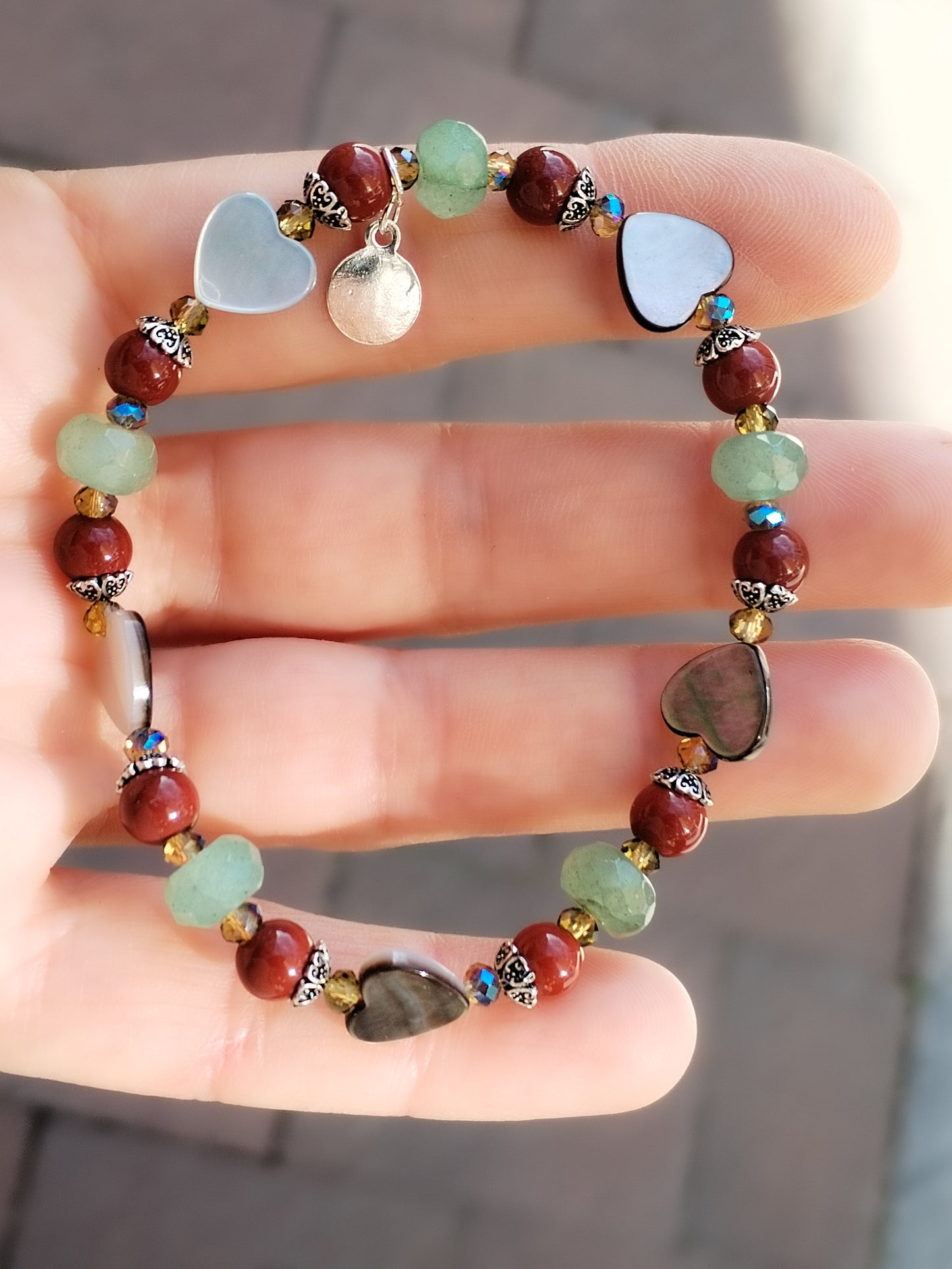 Pulsera de Diseño de Minerales y Plata de Ley