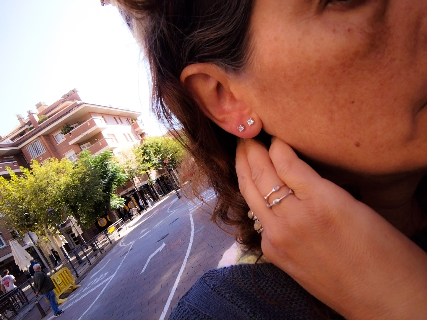 Pendientes de topacio azul