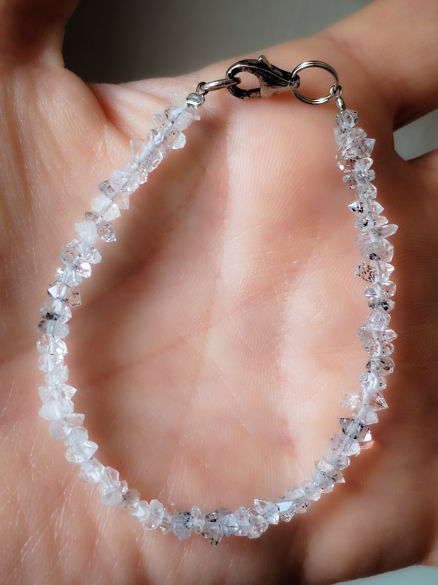 Pulsera de Diamante Herkimer auténtico