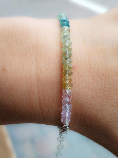 Pulsera de Aguamarina, Heliodoro y Morganita