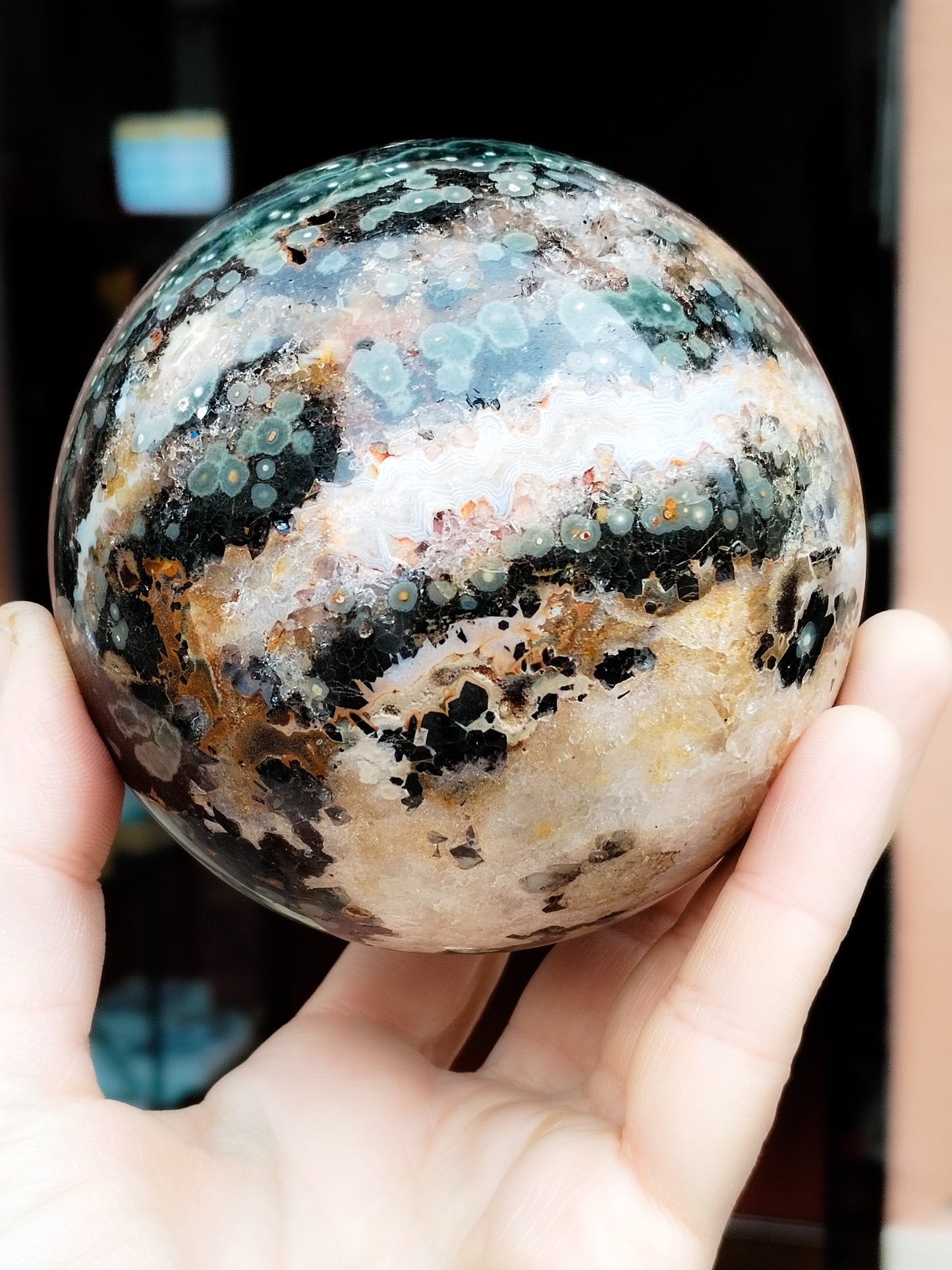 Esfera de jaspe orbicular