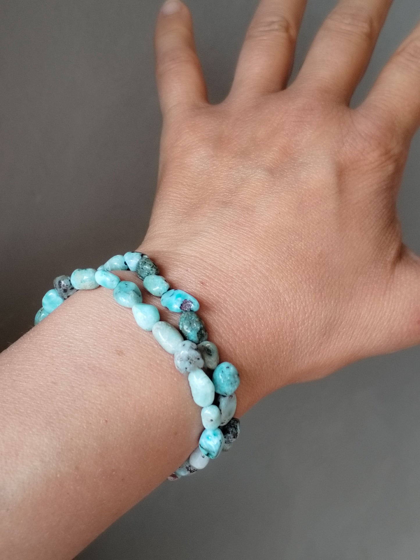 Pulsera de Larimar auténtico de Santo Domingo