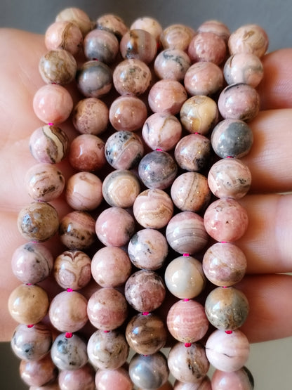 Pulsera de Rodocrosita bola 8mm