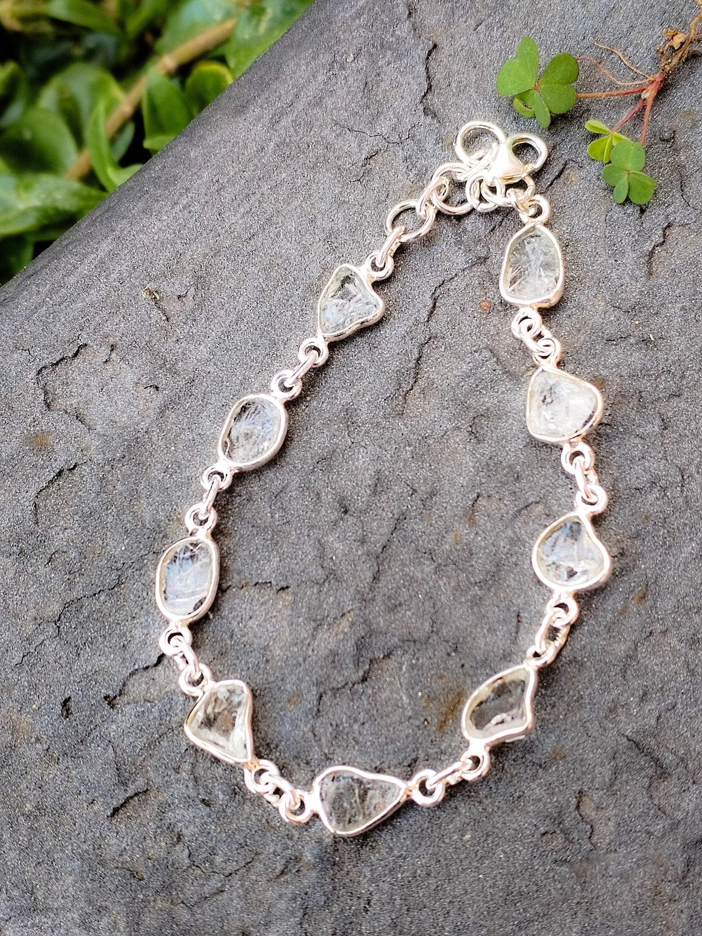 Pulseras de minerales variados naturales y plata de ley