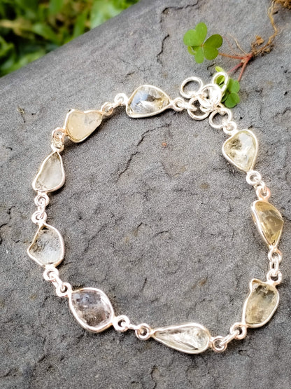 Pulseras de minerales variados naturales y plata de ley