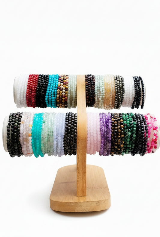 Pulsera Bola 4mm, minerales varios.