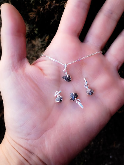 Diamantes en Bruto engarzados en Plata de Ley