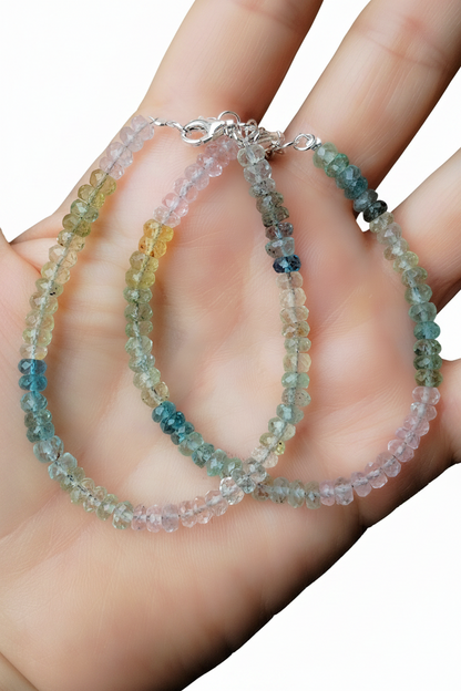 Pulsera de Aguamarina, Heliodoro y Morganita