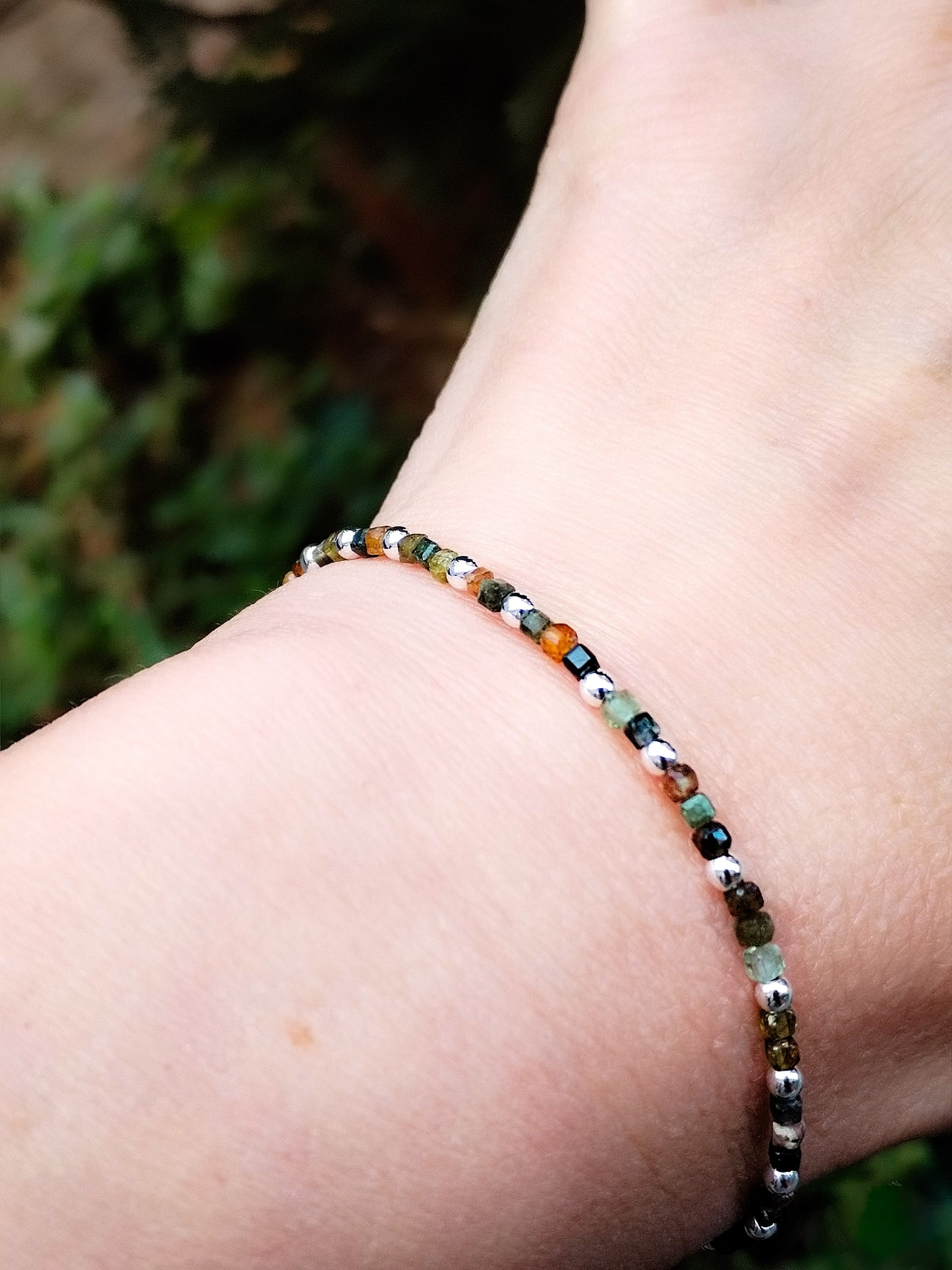 Pulsera de Ojo de tigre y plata de ley