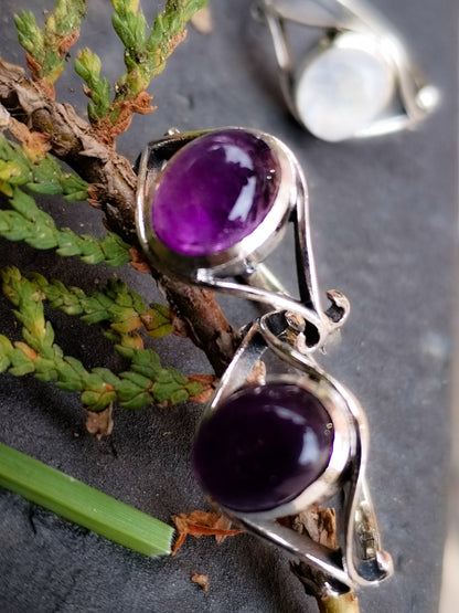 Anillos de plata de ley y minerales. Modelo 0740