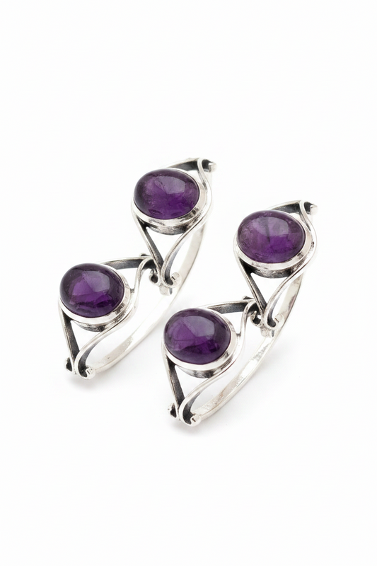 Anillos de plata de ley y minerales. Modelo 0740